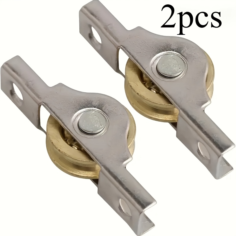 TEMU Deux poulies pour portes coulissantes et fenêtres, rouleaux de porte moustiquaire, rouleaux de porte de patio, rouleaux de remplacement pour