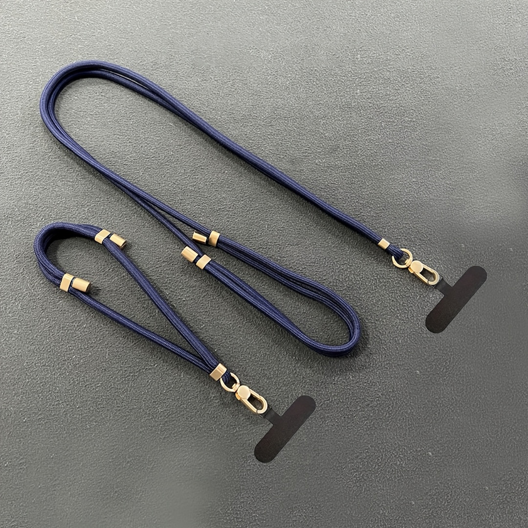 TEMU Long Short Mobile Phone Lanyard 2pcs Set High Quality Metal Hardware Anti-loss Mobile Phone Lanyard Set Outdoor Travel Mobile Phone Additions