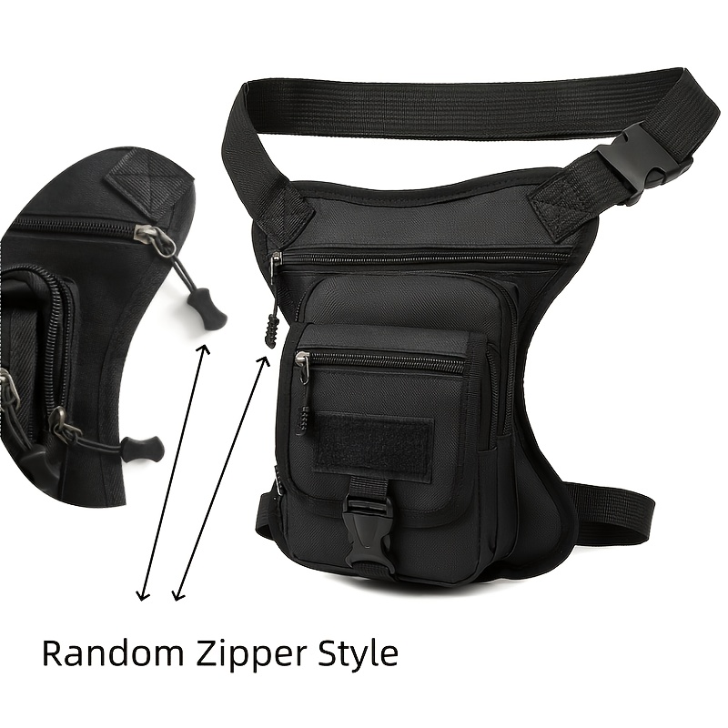 E-shop Taktische Oberschenkeltasche für Motorrad, leichte Hüfttasche mit verstellbarem Gurt, Reißverschluss-Tasche für Handy-Essentials