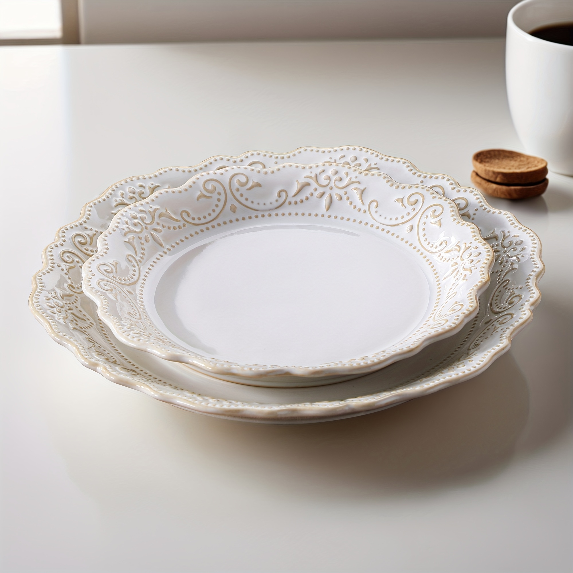 16 st middagsset för 4 porslin chipp och repa resistent - Temu Sweden