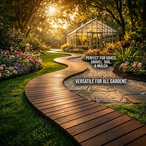 roll up wooden slip resistant and weather resistant outdoor suitable for lawns courtyards and flower bed edges