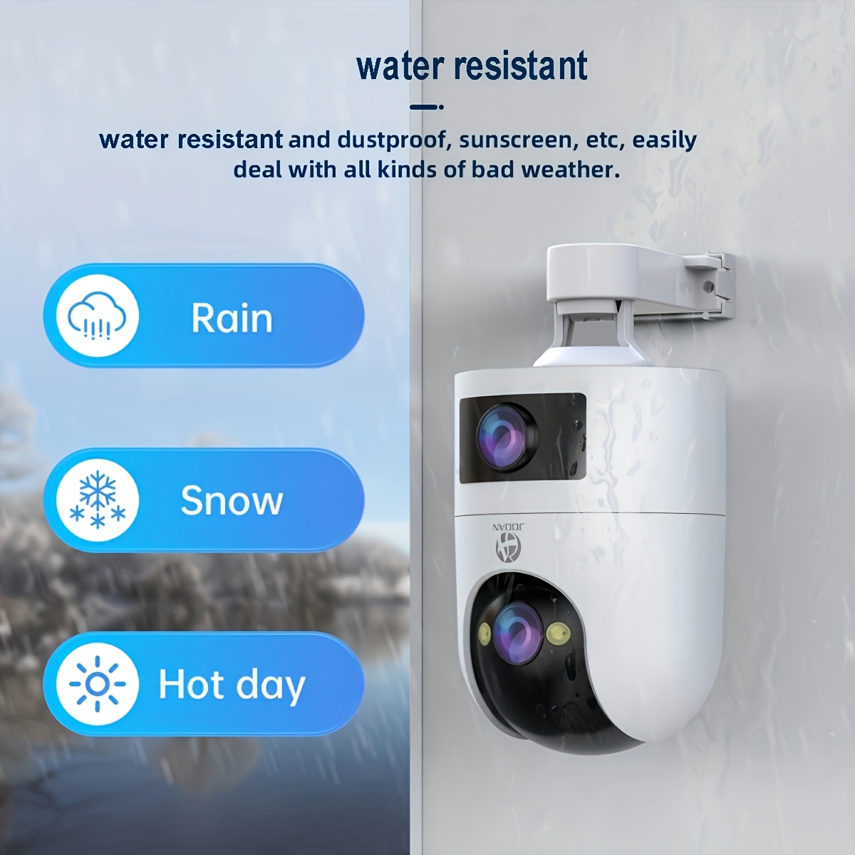 Image of Outdoor 5g Dual-lens Panoramic Surveillance Camera | Ptz Rotation | Full Hd 2304×1296 | 2.4g/5g Dual-band Wifi | 2-channel Audio Intercom | Detection + Night Vision | For Home And Commercial Use