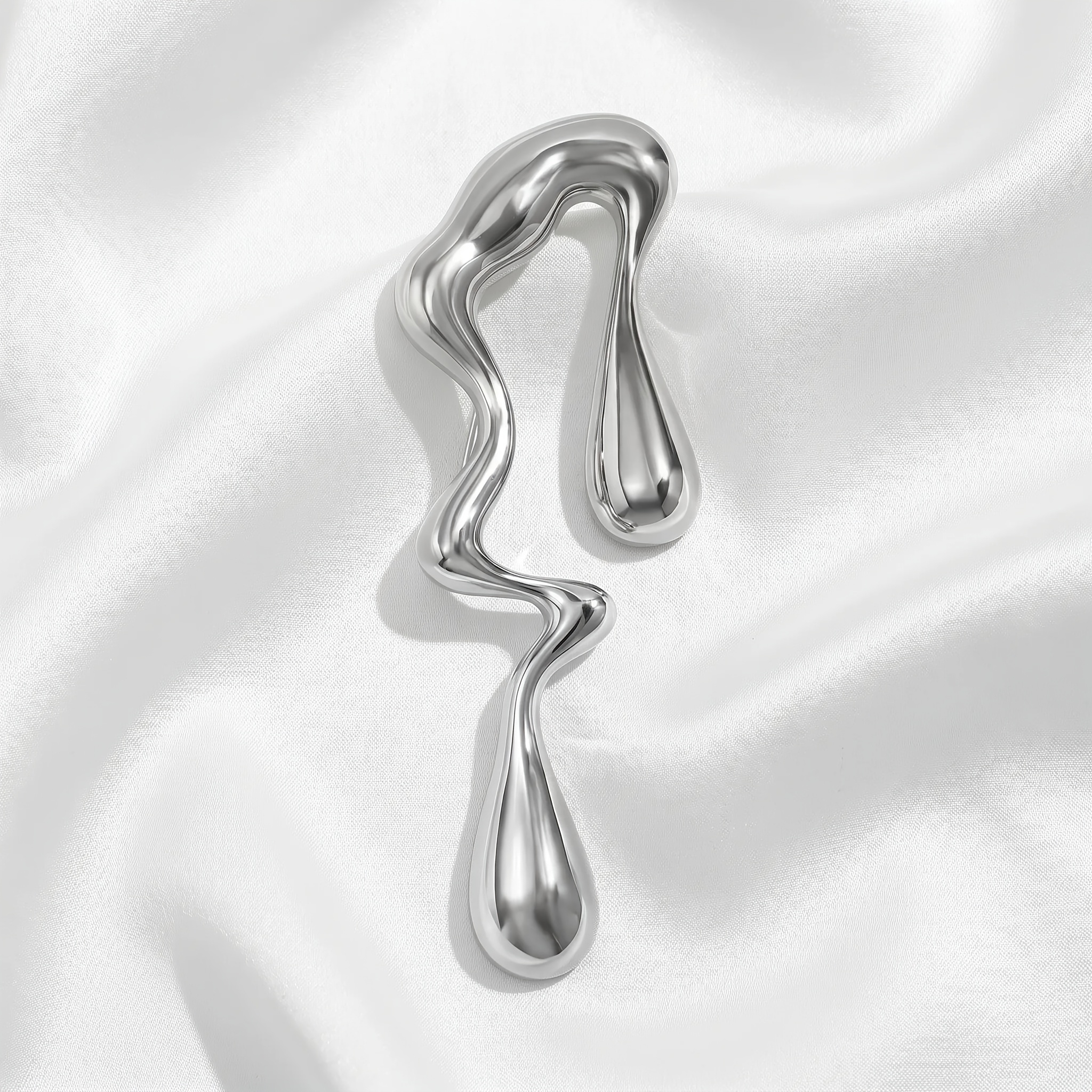 TEMU Broche irregular con forma de de agua líquida, pin de traje con diseño de , accesorio premium de estilo frío