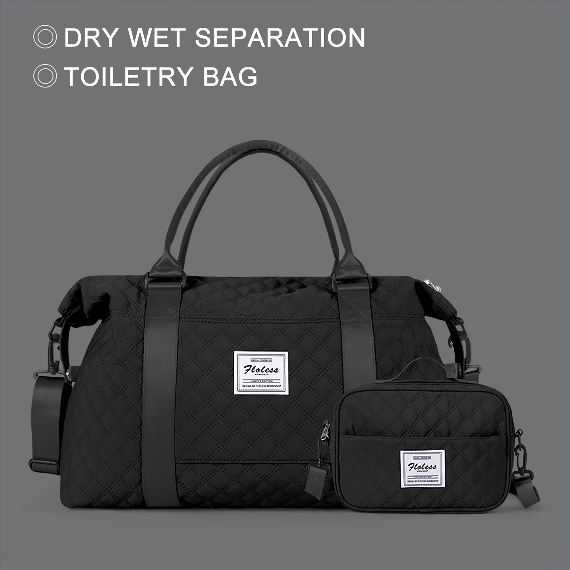 

Large Capacity Travel Duffle Bag, Portable Sports Gym Storage Bag, Carry On Weekender Bag & Overnight Bag
