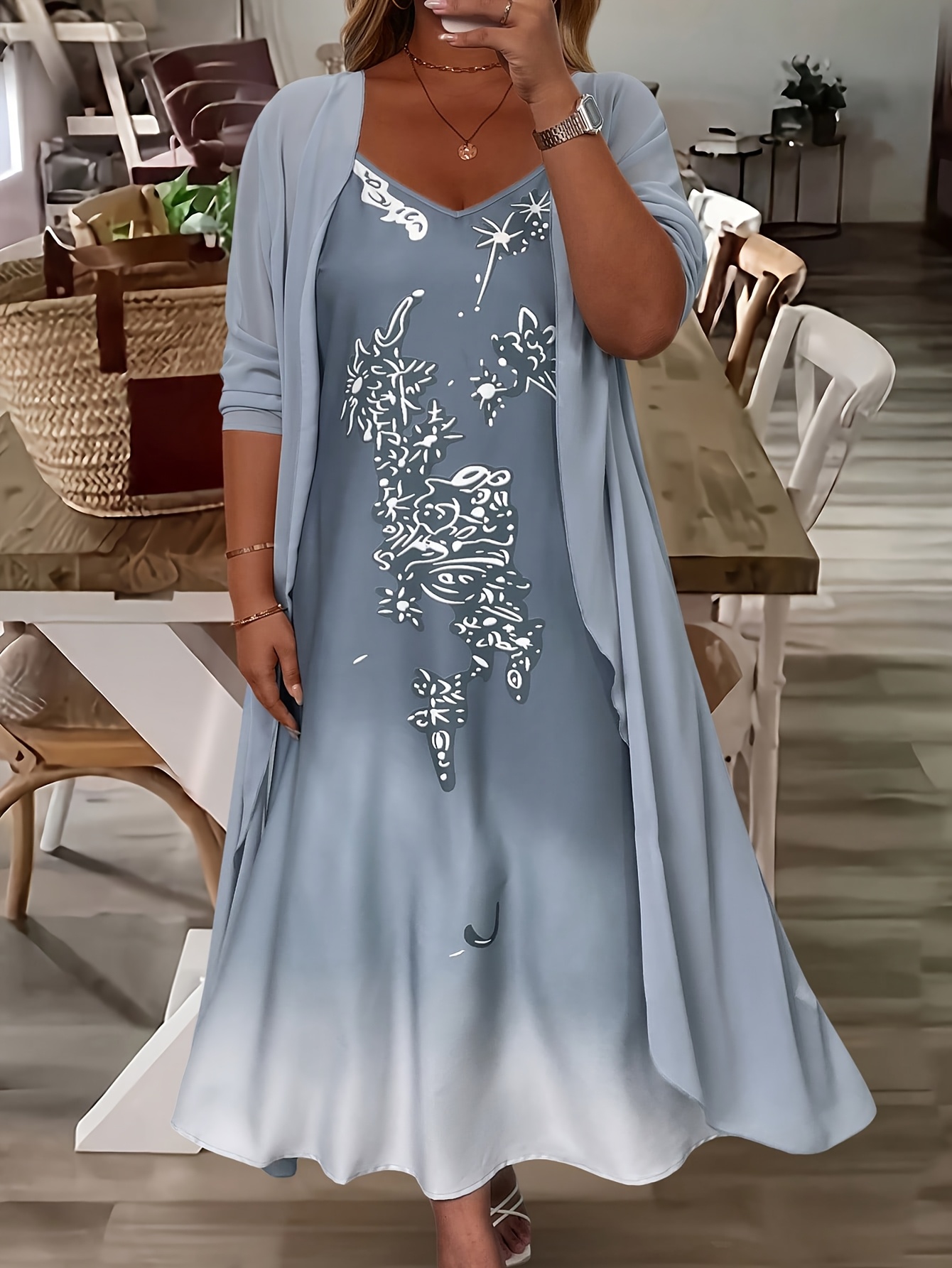 chinese dress ladies Eastessence Presents Full Sleeves and Full Length Under Dress Slip On Lining Available Only at Eastessence. Black / 2XL [+$ 2.99] / 62 [+$ 4.99] main image 0