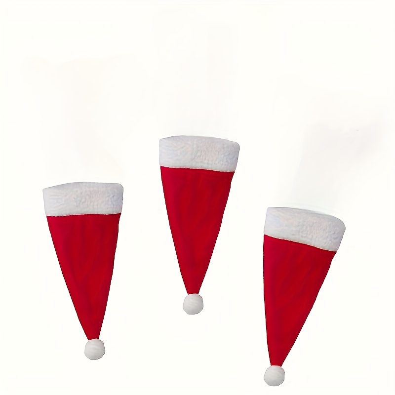 TEMU Santa Claus Hat, Party Dinner Table, Tableware Decoration, Tableware Decoration, Christmas Ornaments, Christmas Cap, Mini , Christmas Knife And