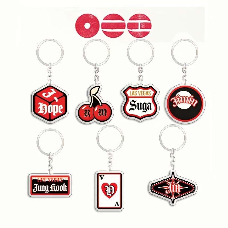 TEMU 2d Flat, 2d Flat 7pcs Set Tour Merchandise Acrylic Keychain, 2d Flat