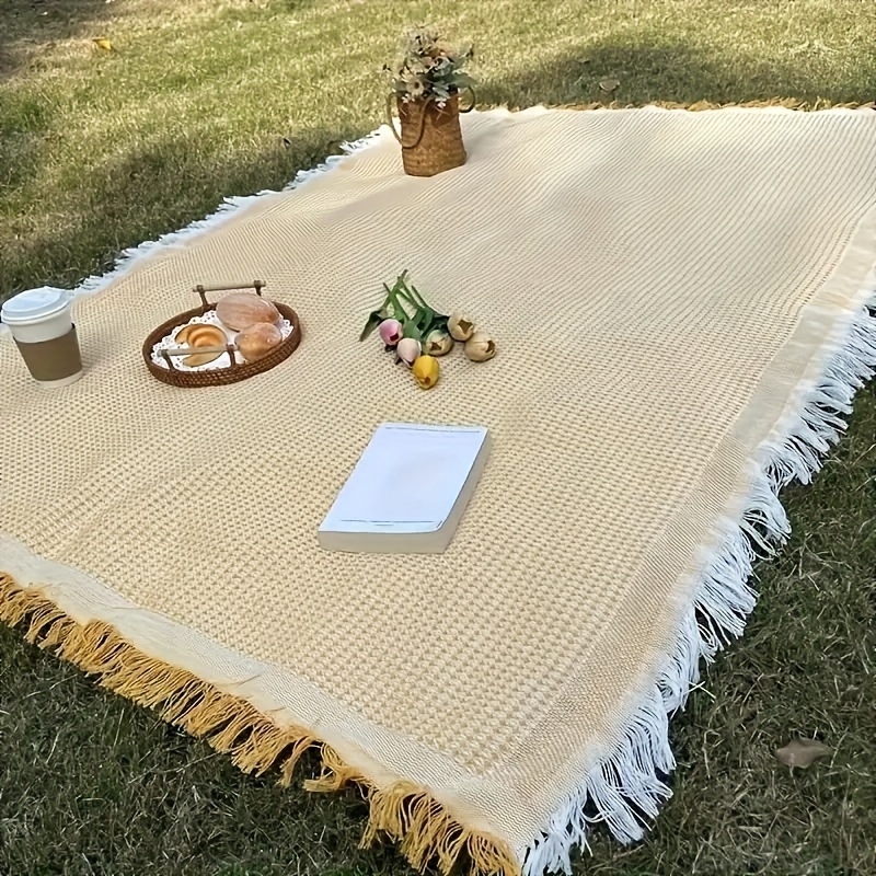 

Lightweight Picnic Blanket - Easter, Thanksgiving & Halloween - Portable & Hygienic Outdoor/indoor Use, Fiber