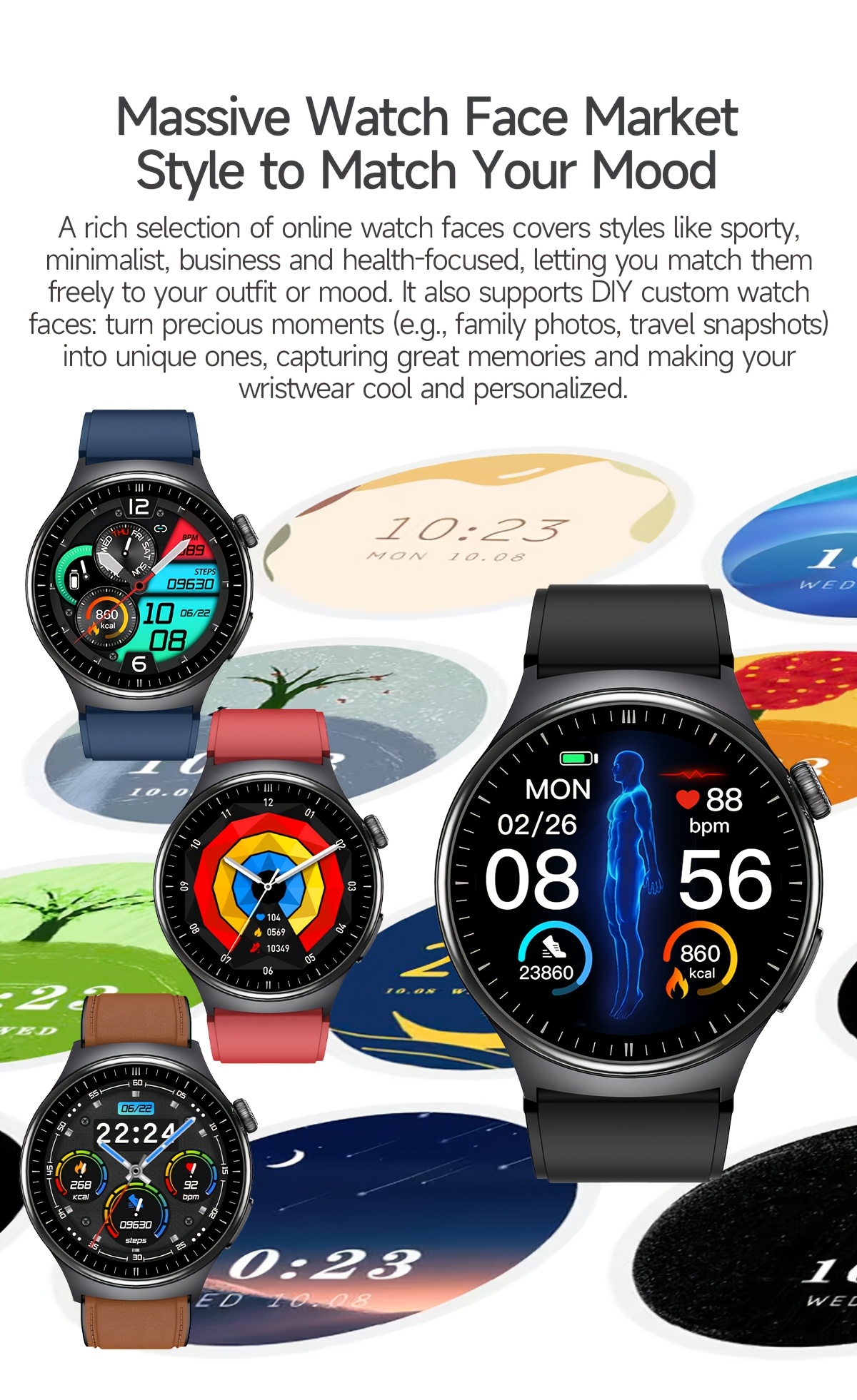 2026   smartwatch 1 43 inch amoled     supports wireless calling     sos 100 sports   remote monitoring fitness tracking compatible with iphone and   phones Product details 12