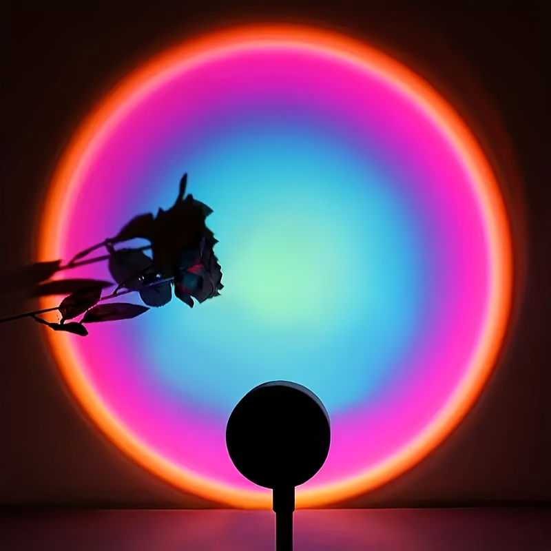 1pc rainbow led sunset projection lamp mobile phone lighting