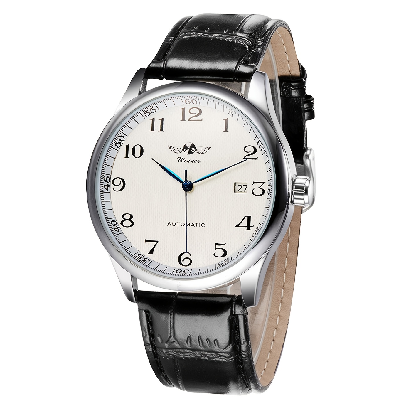 TEMU Orologio Meccanico Automatico da - Stile Business con Cassa in di , Display a , a Carica