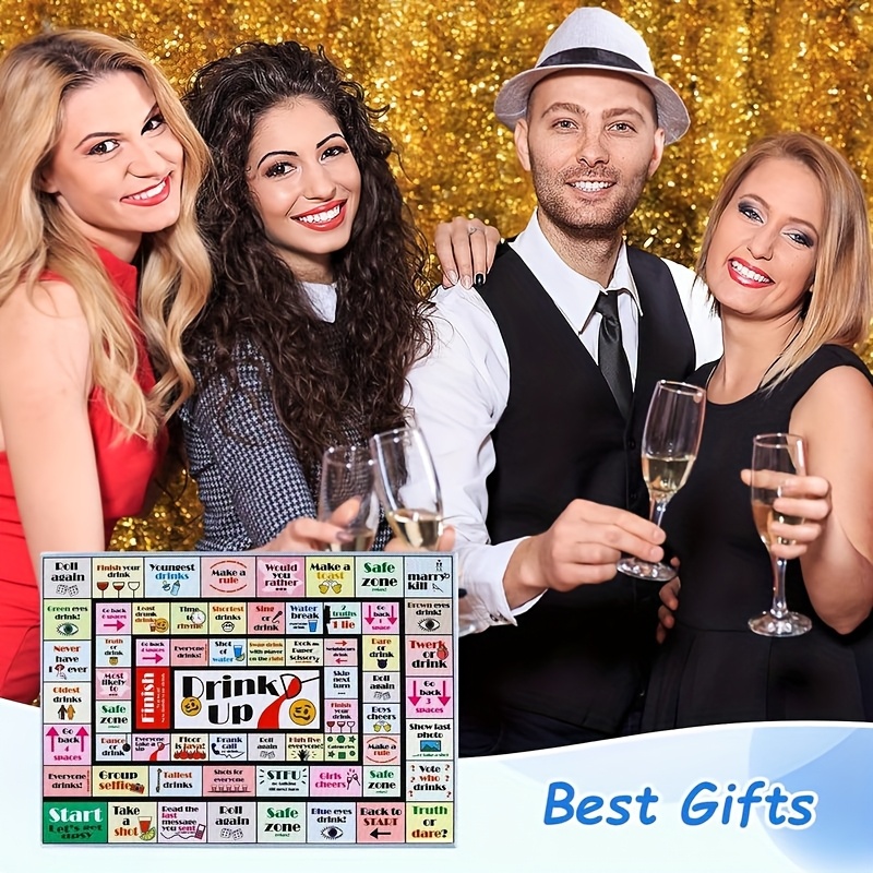 Drinking Board Games for Adults, Mat Drinking Board Game, Funny Party Interactive Drinking Games for Game Night, Birthday, Family Play or Any Occasion, Age21+, 2-8 Players