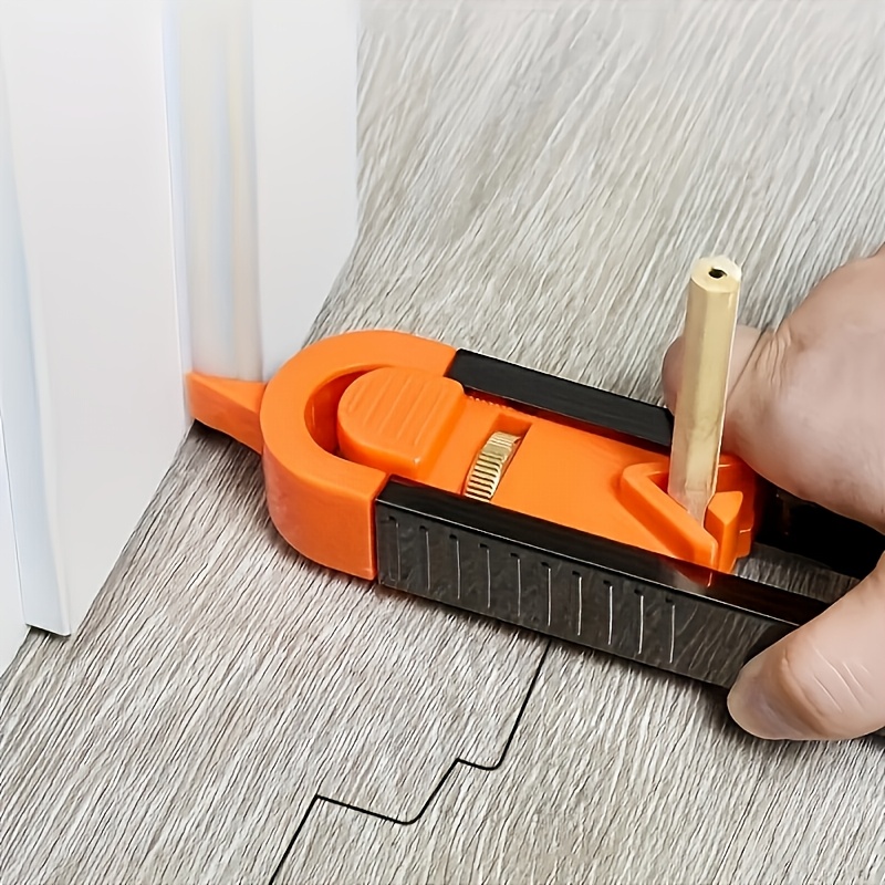 6件套带锁定装置精密木工工具组——可调节不规则曲线轮廓标记尺，采用耐用塑料/金属材质，适用于精密diy项目，内含2把工具及4支铅笔 商品详情 4