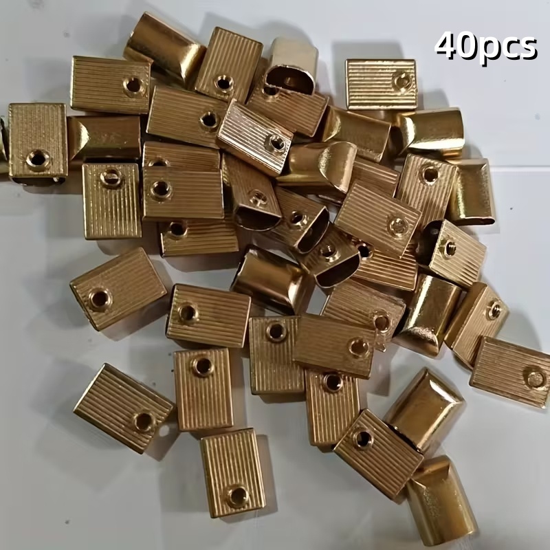 TEMU 40 pezzi Fibbia a strappo in metallo, Clip per cerniera a forma di uovo per unghie, Tappo per cerniera di borsa hardware per , Borsa per