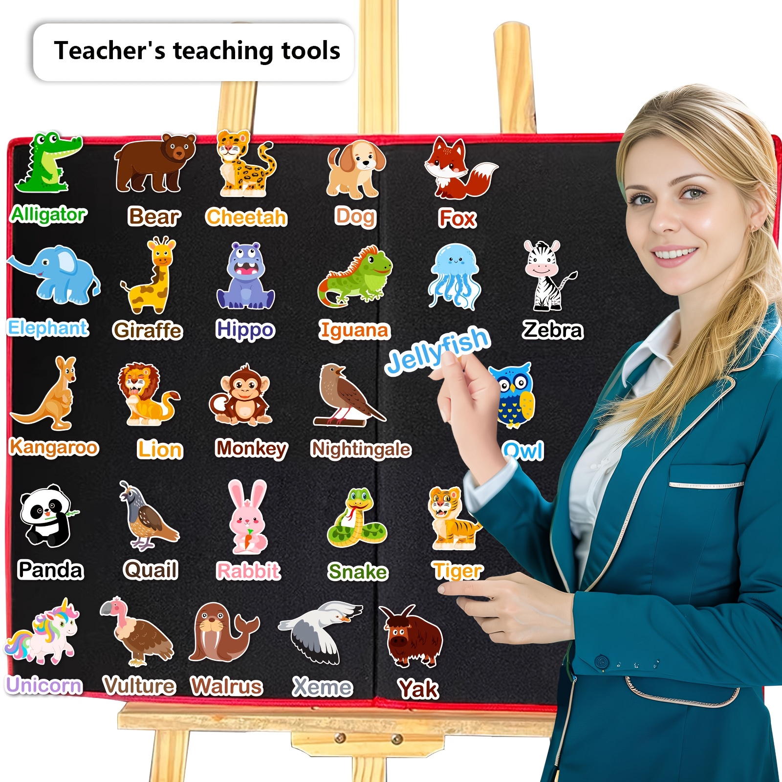 52pcs animal felt teaching aids educational toys - Temu Bahrain