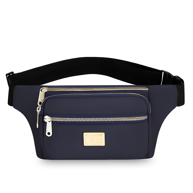 2pcs Adjustable Waist Bag Set with 4-Zipper Pockets