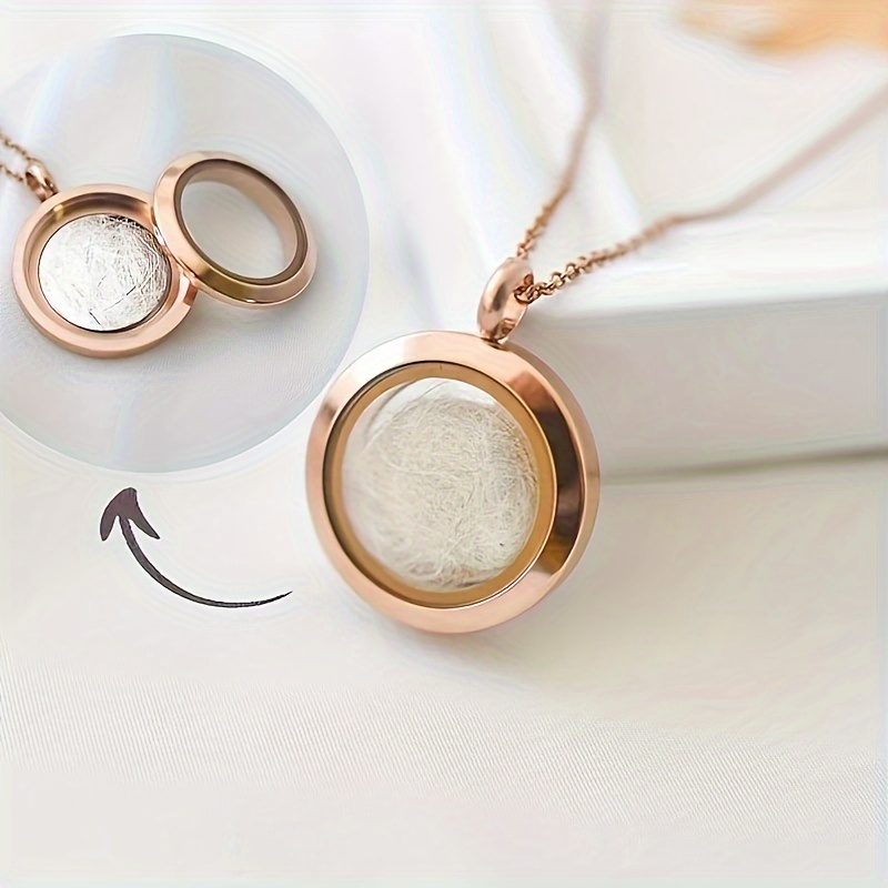 personalized necklace custom photo pet hair Temu Morocco