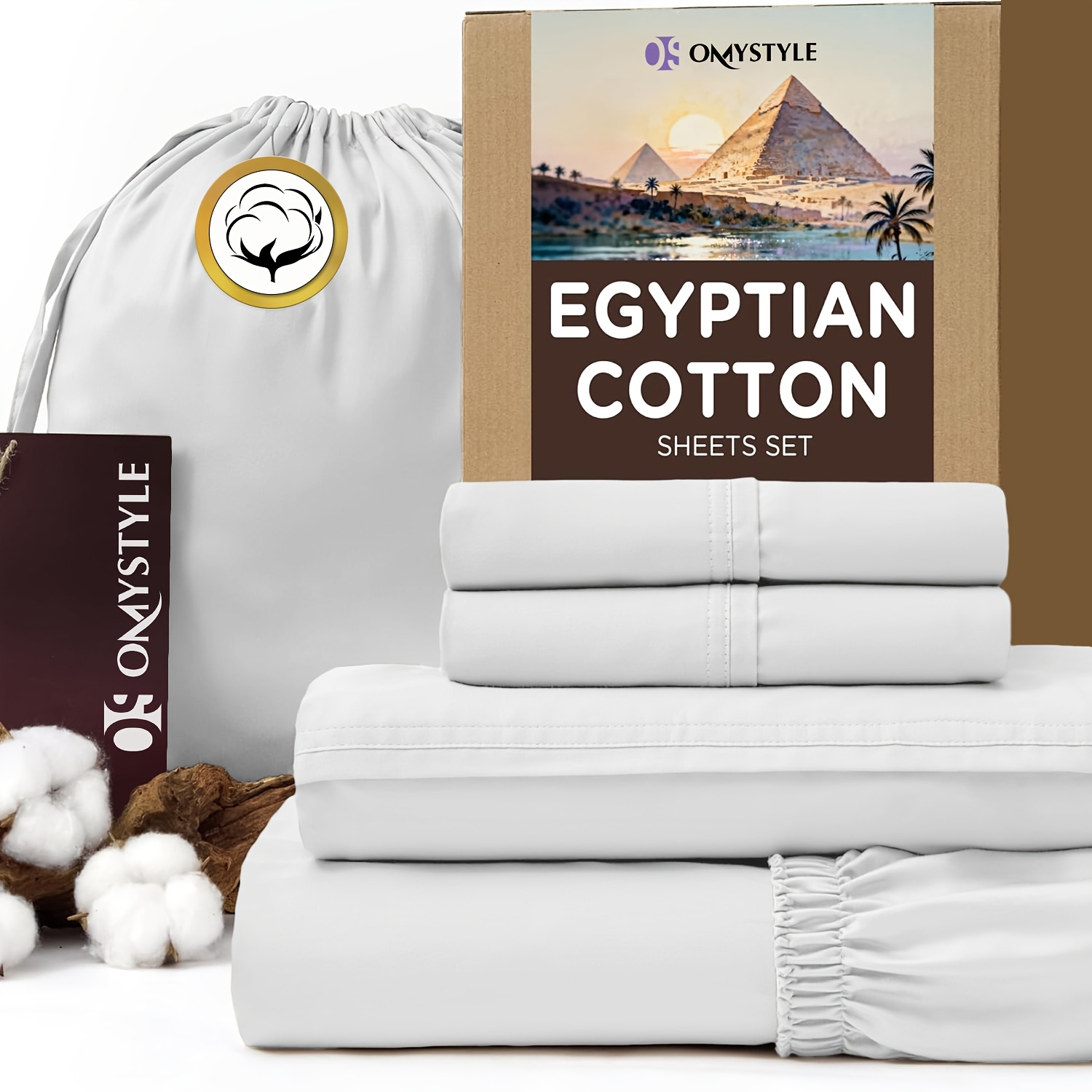 TEMU Luxury Cotton Sheet Set, Ultra Breathable & Comfortable, Durable Fresh Smooth Fabric, 40cm Deep Pocket, Ideal Bedding For Kids & Children,