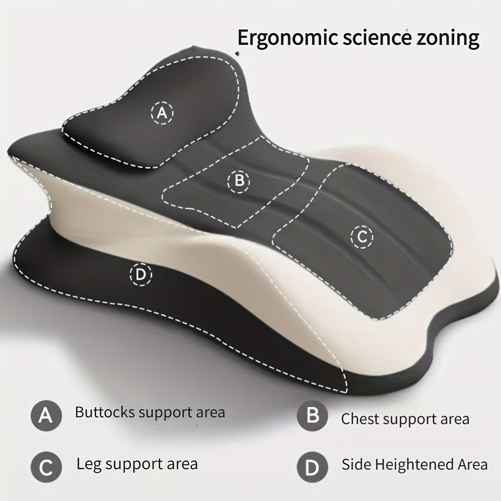 oreiller de corps multifonctionnel | support de tête réglable,   ergonomique, zones de massage scientifiques, violet, fermeté moyenne, housse en polyester Détails du produit 1