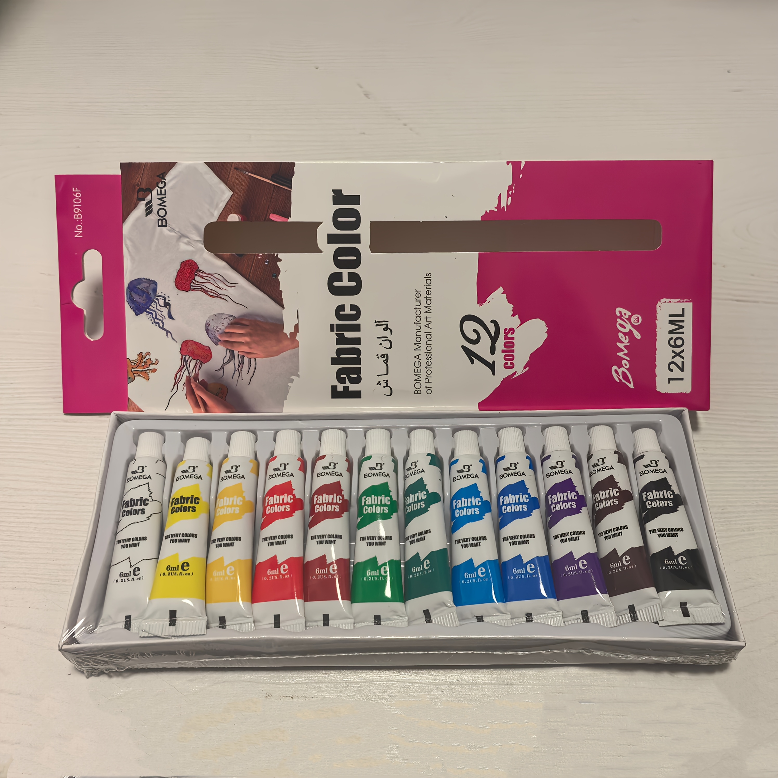 Image of 12 Colors/set, Colorful Premium Fabric Pigment Paint Set, 0.2/0.41 Oz Tubes, Suitable For Multiple Surfaces (clothing, Canvas, ) - Ideal For Beginners And Professional Artists, Students