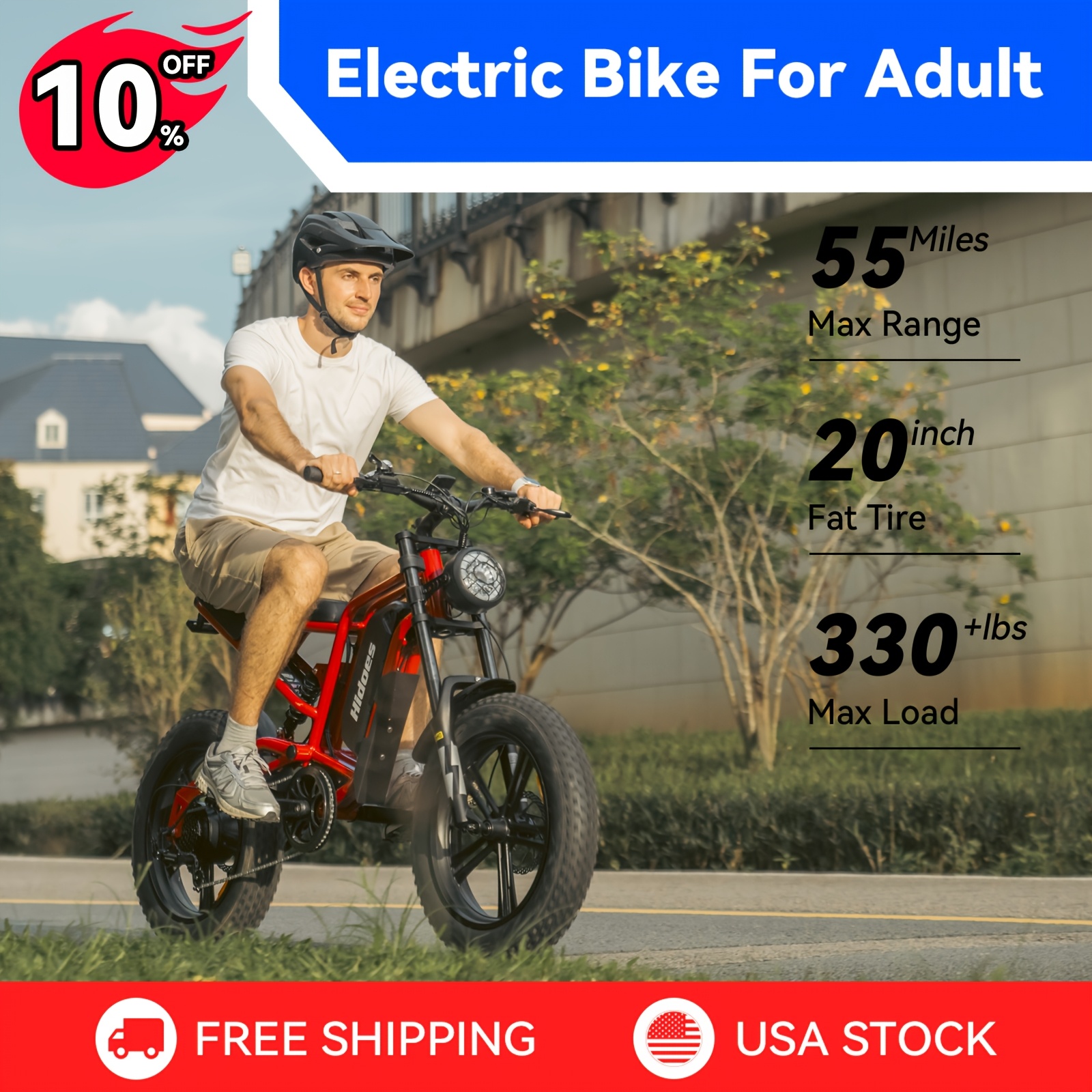 Cycling Bike Electric Bike 300 Lbs Heavy Duty Electric Dirt Bike
