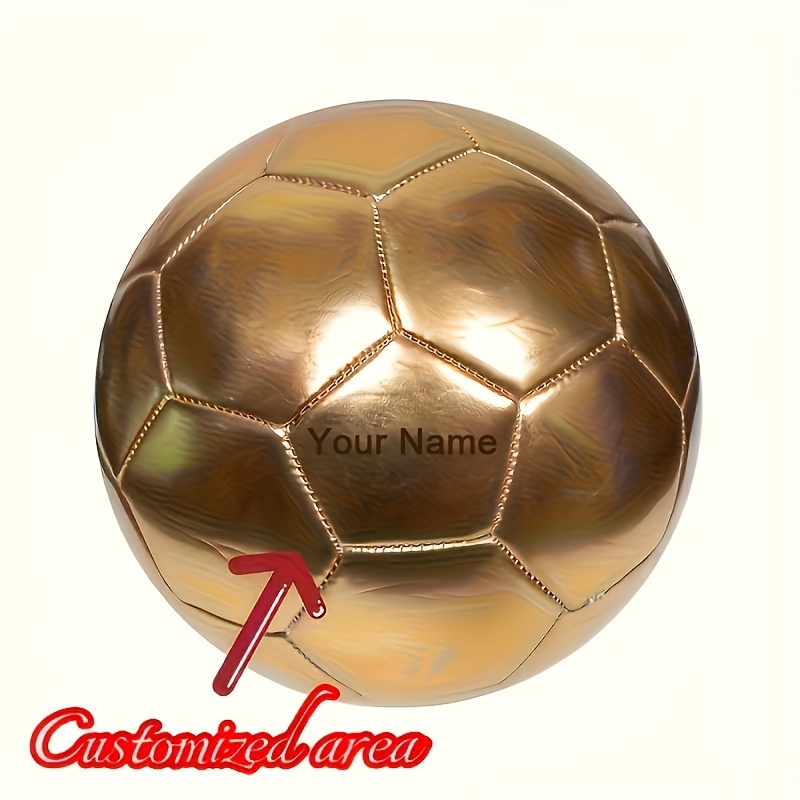 TEMU Personalized Custom 5 Soccer Ball, Name And Number Printable, Training , Wear-resistant Stitching, Indoor Outdoor Universal, Birthday Christmas