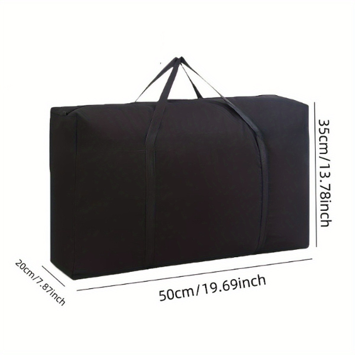 E-shop Strapazierfähige Polyester-Aufbewahrungstaschen mit Reißverschlüssen und Griffen, minimalistische, übergroße Umzugstaschen für Kleidung, nicht
