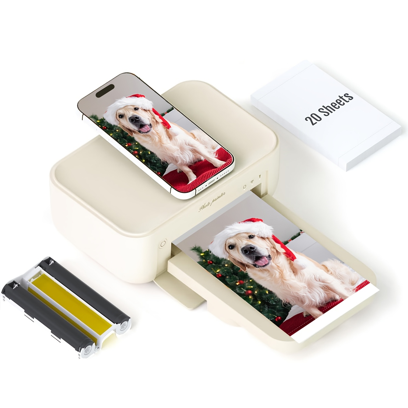 TEMU Portable Desktop Photo Printer, Photo Printer, Hd 200dpi, Support Smartphone Tablet, Wi-fi Connection, , Photo Paper Protection Instant Thermal