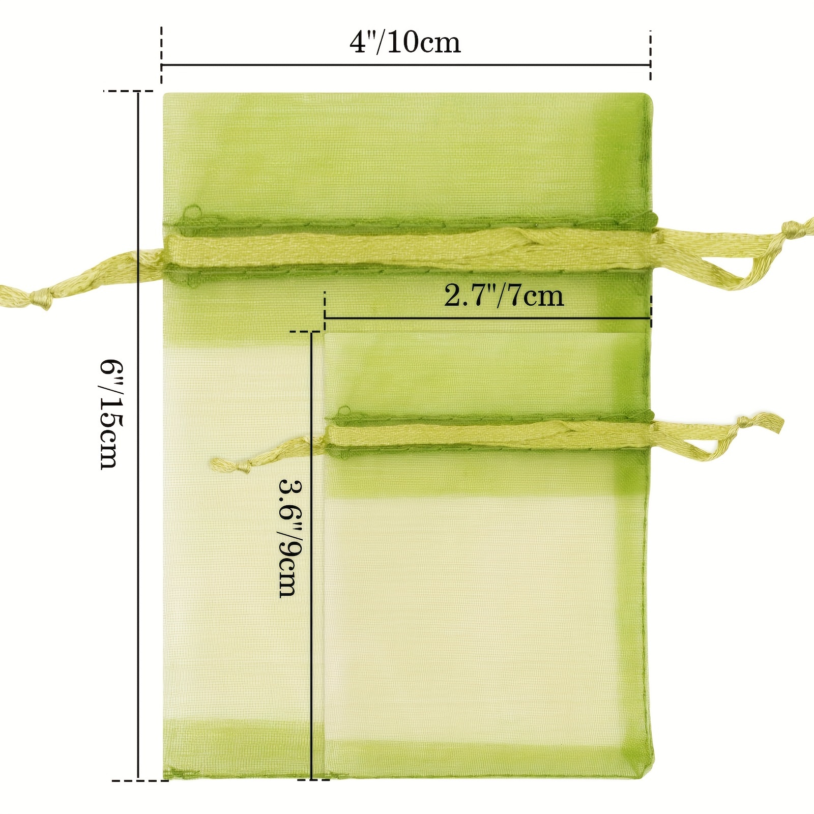 E-shop Geschenk für Sie/Ihn 50 Stück Organzabeutel, 2,7 x 3,5 Zoll transparente Geschenktüten mit Kordelzug, Organza Schmuckbeutel,