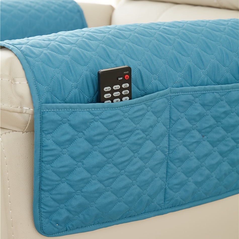TEMU 1pc Fashionable And Simple Sofa Gloves With Pockets, Anti Slip And Armrest Storage Bag, Suitable For Home Decoration In Living Rooms, Bedrooms,