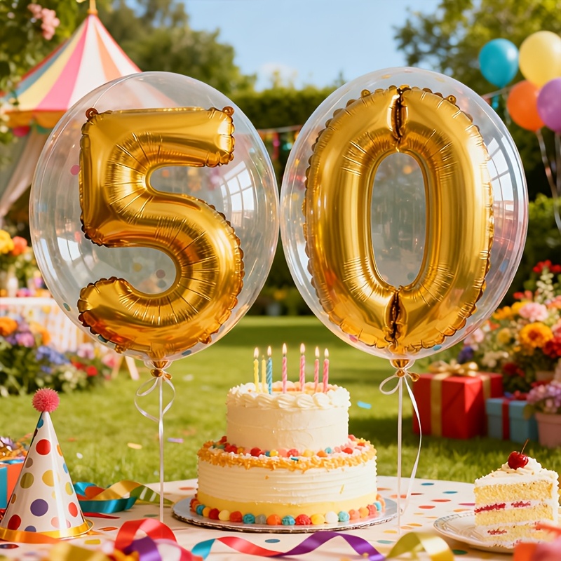 Image of 5pcs Set, Including 2 Large Transparent Wavy Balloons, 2 Balloons, And 1 Roll Of Ribbon. Suitable For Birthdays, Weddings, New Year, Valentine's Day, Anniversaries, And Party Balloons