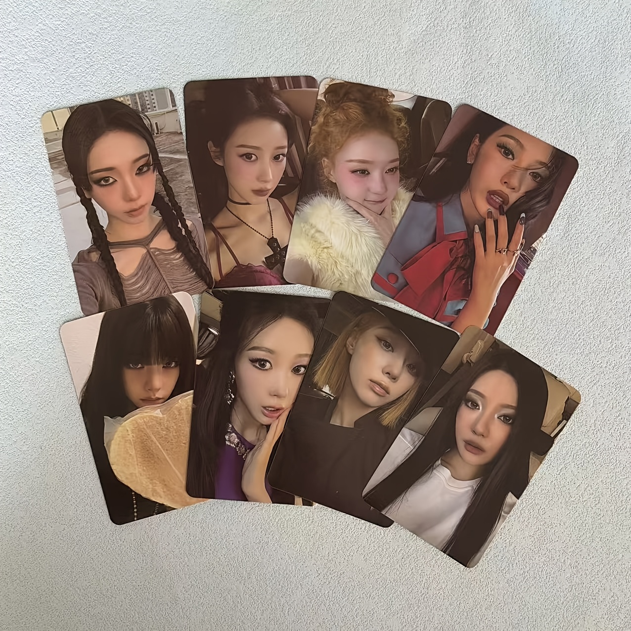 TEMU 8 piezas de tarjetas pequeñas K-POP de varios estilos, tarjetas fotográficas impresas en definición, regalos para , postales
