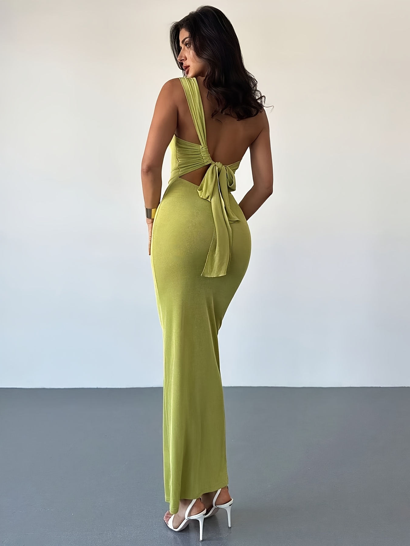 navy blue dress for baby girl Black Halter Cutout Mermaid Long Prom Dresses with Slit main image 1