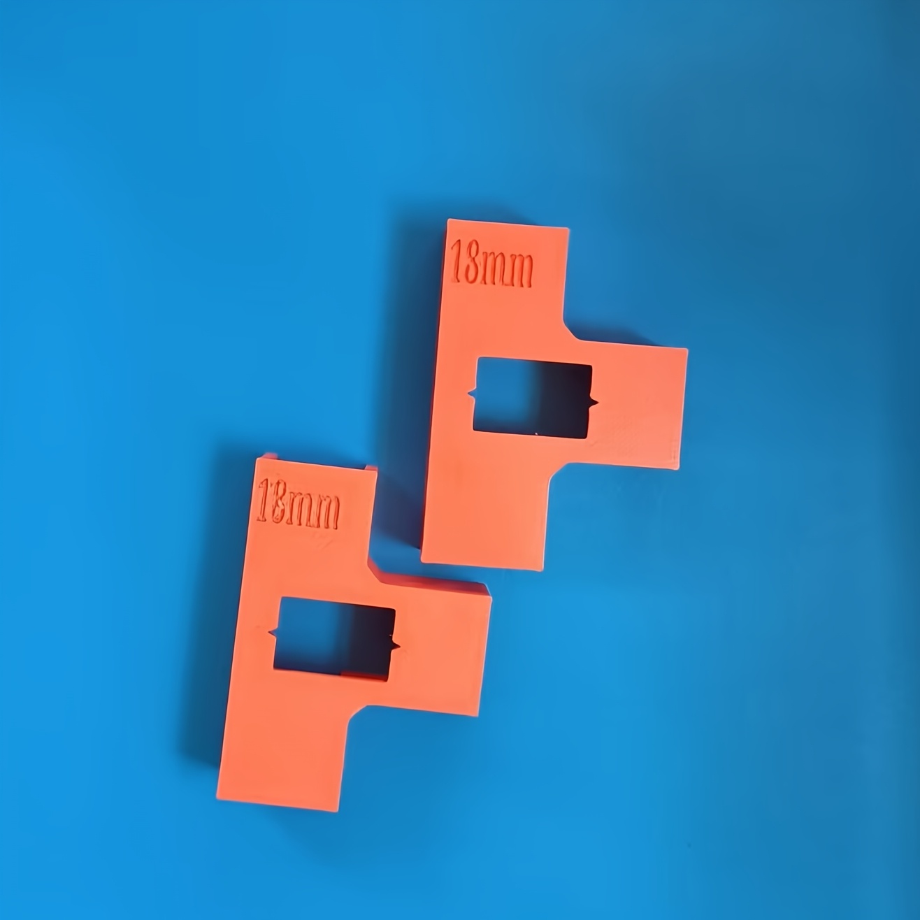 TEMU 2pcs Orange T-shaped Wooden Board Connector Bracket - Thickened Model - T-shaped Corner Code Fixing - Solid Wood Furniture Reinforcement