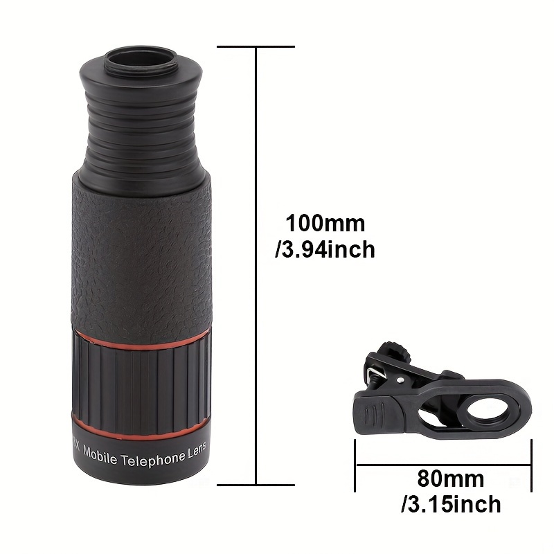 1pc 32x hd optical telephoto lens for smartphones 4k multi coated lens with anti   function universal phone clip rubber material suitable for most mobile phones ideal for   details 0