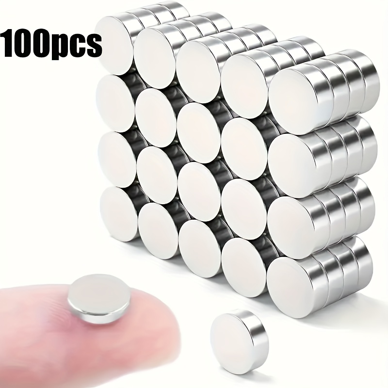 

100pcs 8*2mm Strong Neodymium Magnet - Round, Corrosion Resistant, Easy To Clean, , Suitable For Whiteboard, Toolbox, Kitchen, Office And Home Use