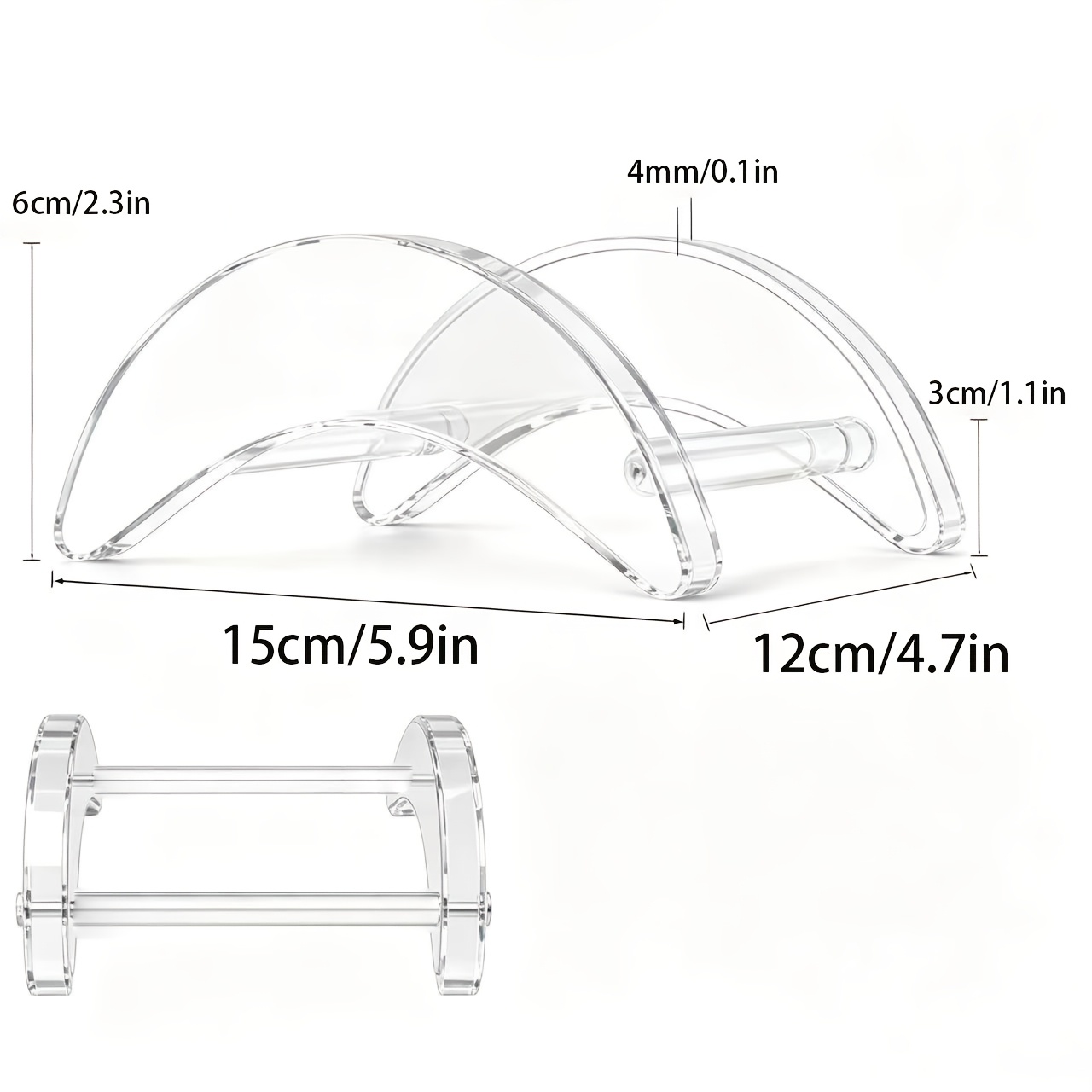 TEMU Transparent Acrylic Home Guitar Support Ukulele Holder Folk Classical Guitar Floor Stand Screw Fixed More Stable
