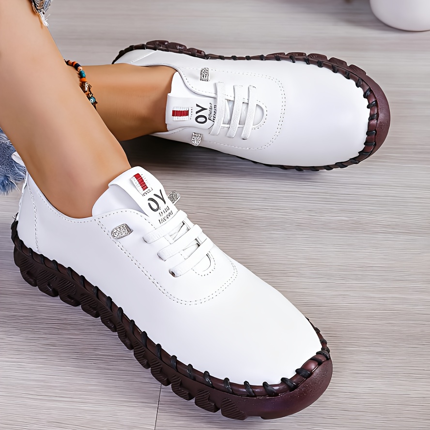 Image of Women Hand Sewn Beef Tendon Soft Sole Flat Shoes, New Arrivals For Spring And Summer, Versatile Casual Walking Single Shoes, Fashion Ladies Daily Sneakers, Women Shoes