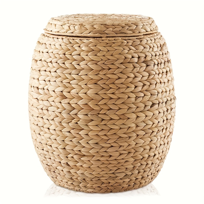 Round Storage Basket With Lid, Shelf Baskets