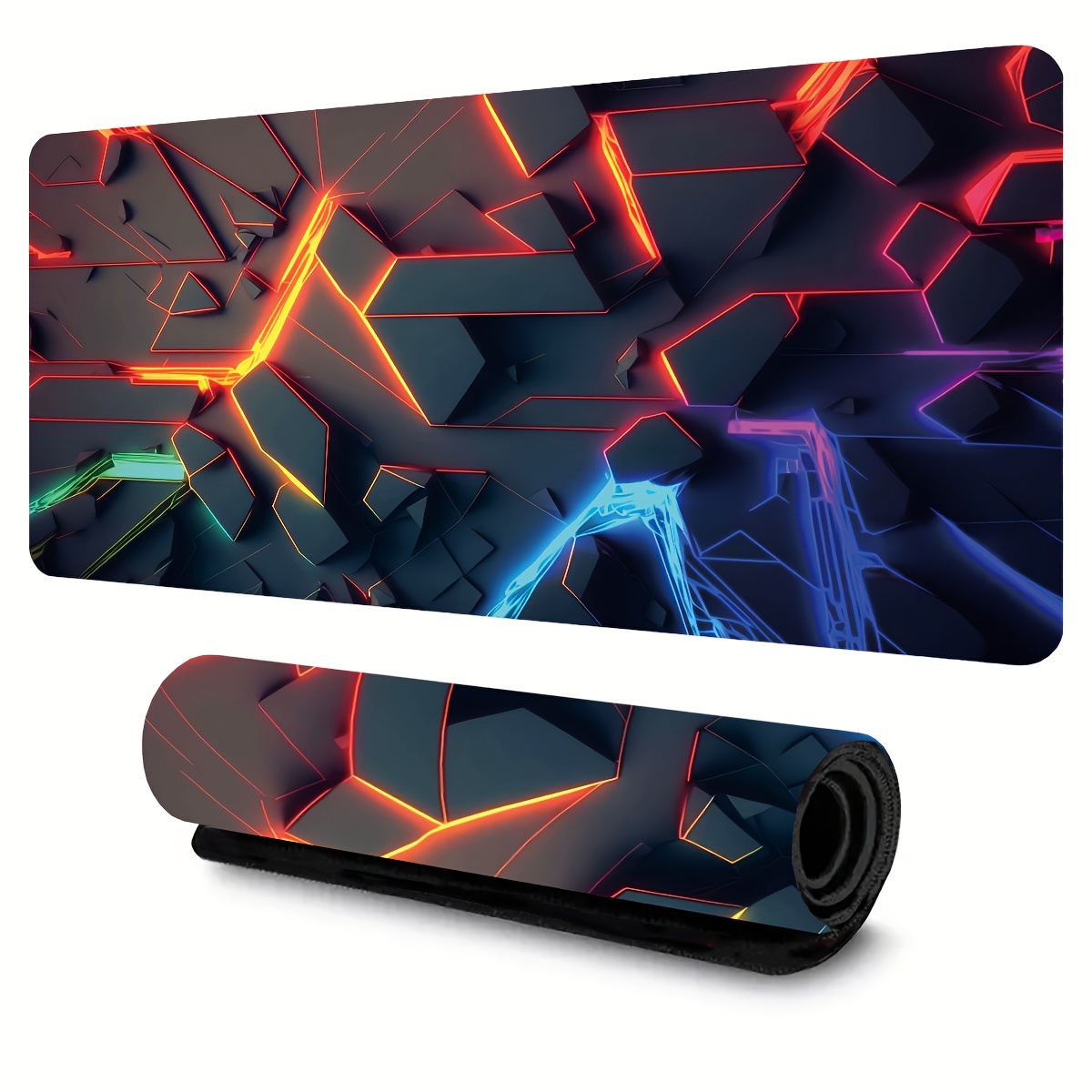 

Extra-large 3d Line Gaming Mouse Pad With Non-slip Rubber Base And Precision - Ideal For & Office, Compatible With Keyboards, 90x40cm - Perfect Gift