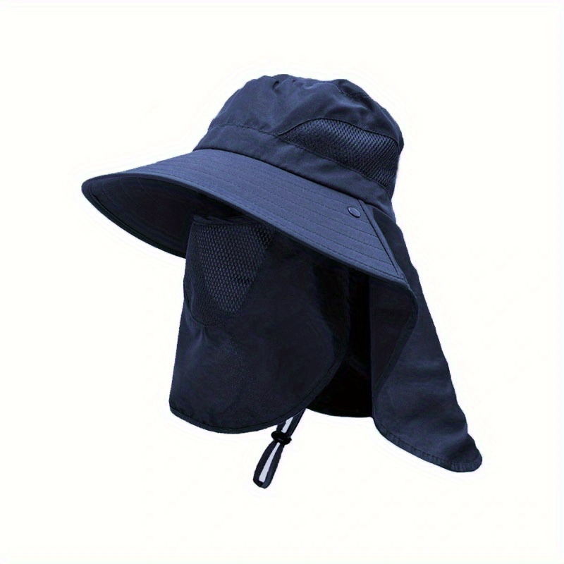 1 Sombrero de Verano con Ala Ancha que Cubre la Cara, Ideal para Actividades al Aire Libre como Ciclismo, Pesca y Senderismo