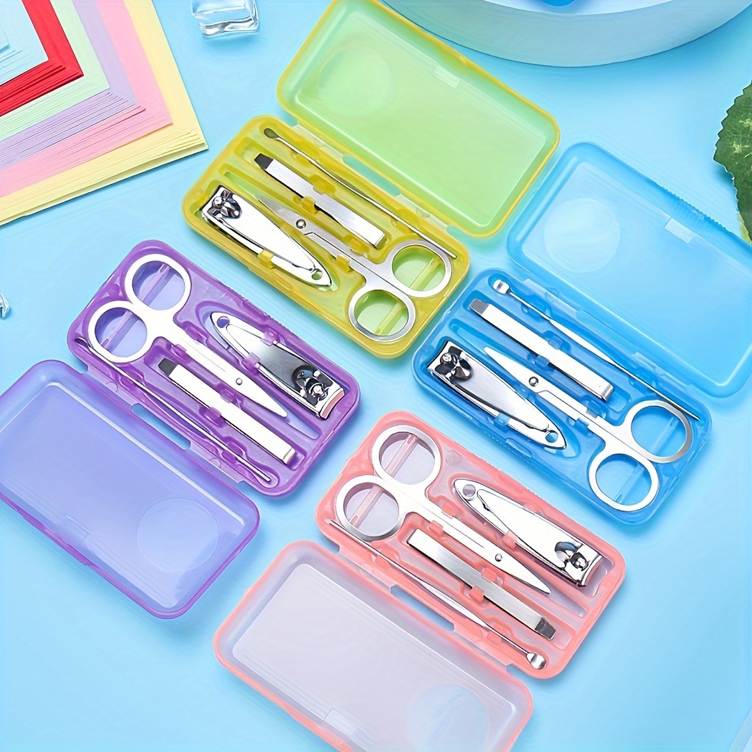 

6sets Professional Nail Clipper Set - Steel Manicure Set For Precise Trimming And Finishing - Including Nail Clippers, Skin , And Files - Home Use. Color Random