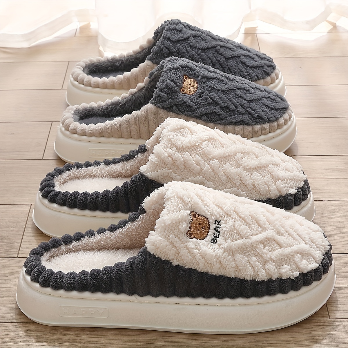 

Slippers For - , Fleece-lined Shoes Eva