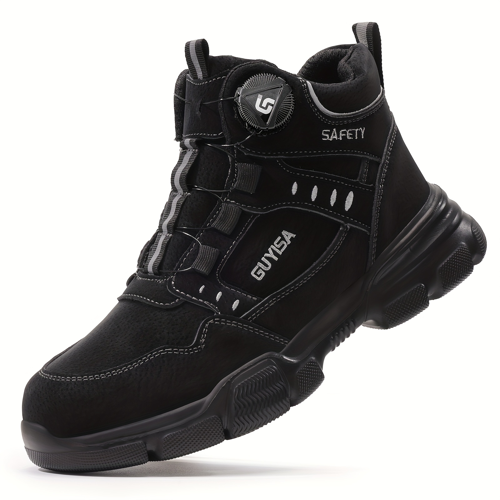 Zapatos de seguridad de mujer cintura Punta de acero, anti-impacto y  anti-punción acolchada de EVA, forro de tela transpirable