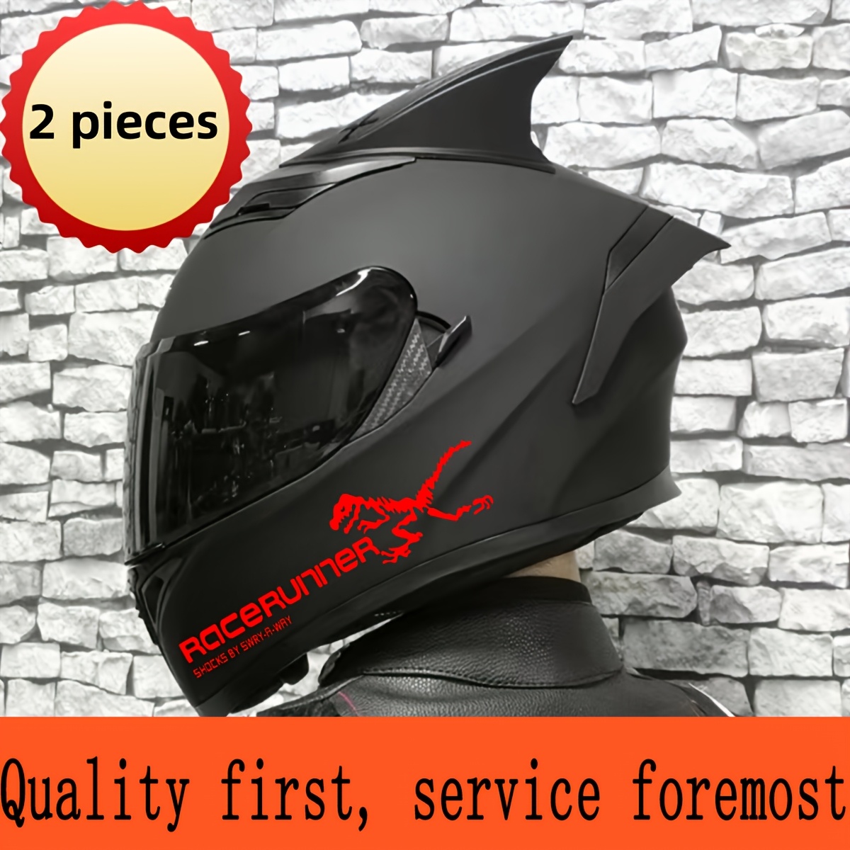 2pcs modified dinosaur motorcycle helmet decorative paper Temu