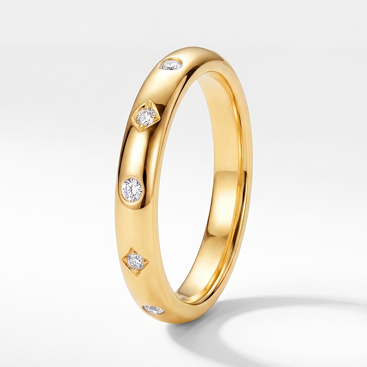 Women's Square and Round Versatile Fashion Ring