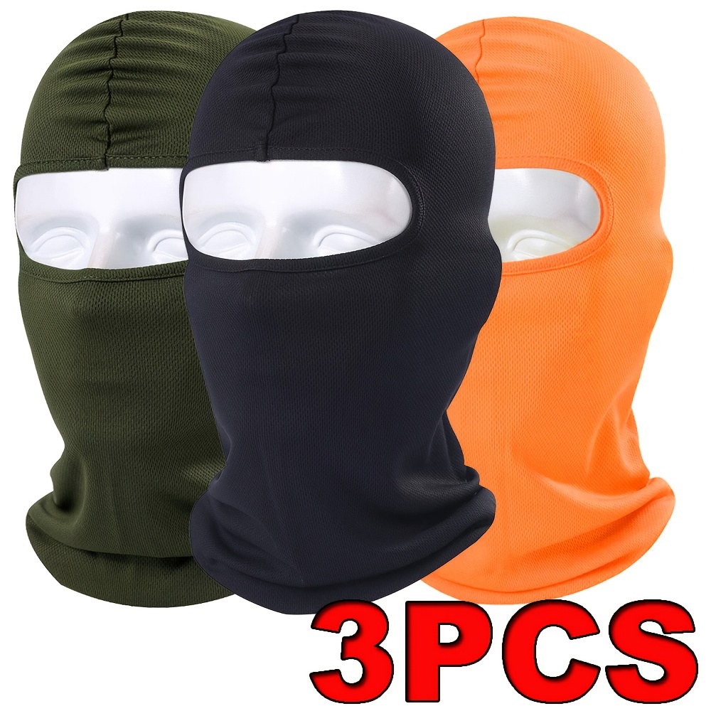 

3pcs Uv Protection Punk Cool Balaclavas, Breathable Full Face Mask, Colorful Helmet Liners, For Summer Cycling Skiing Hiking Fishing Outdoor Sports