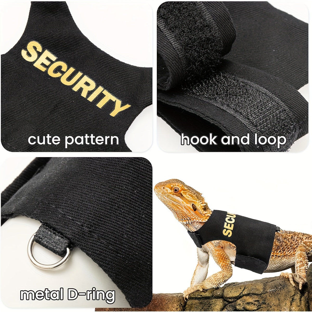 Adjustable Leash And Carrier Set For Small Pets – Bearded Dragon, Guinea Pig, Chinchilla, Lizard, With Leather Harness