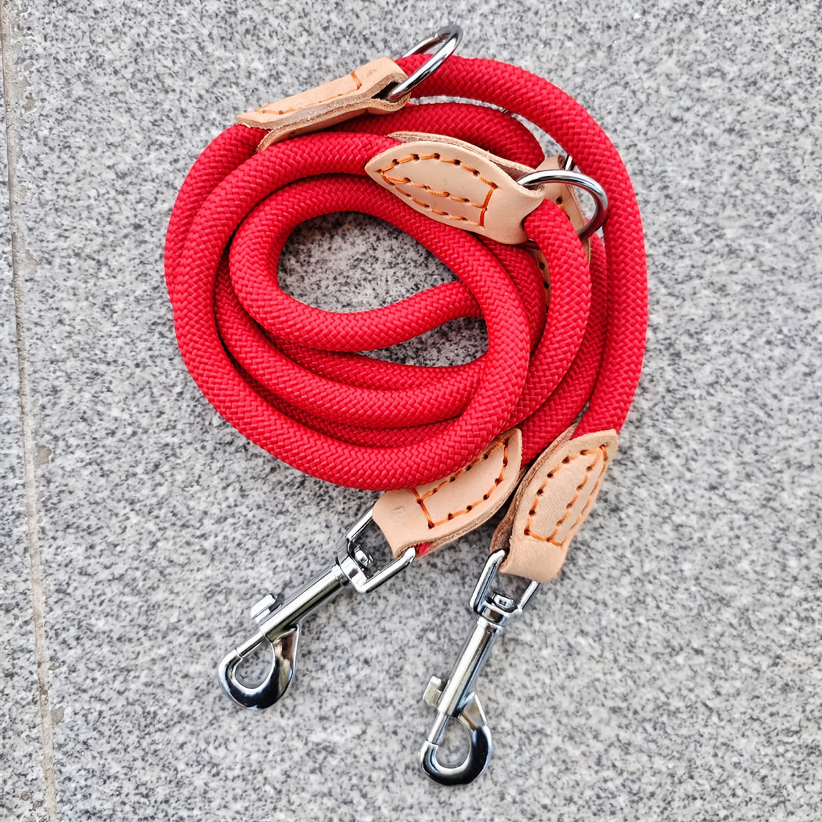 TEMU 210cm Multipurpose Medium Size Dog Double Leash Leashes Adjustable And Nylon Free Small 2 Dog Leash