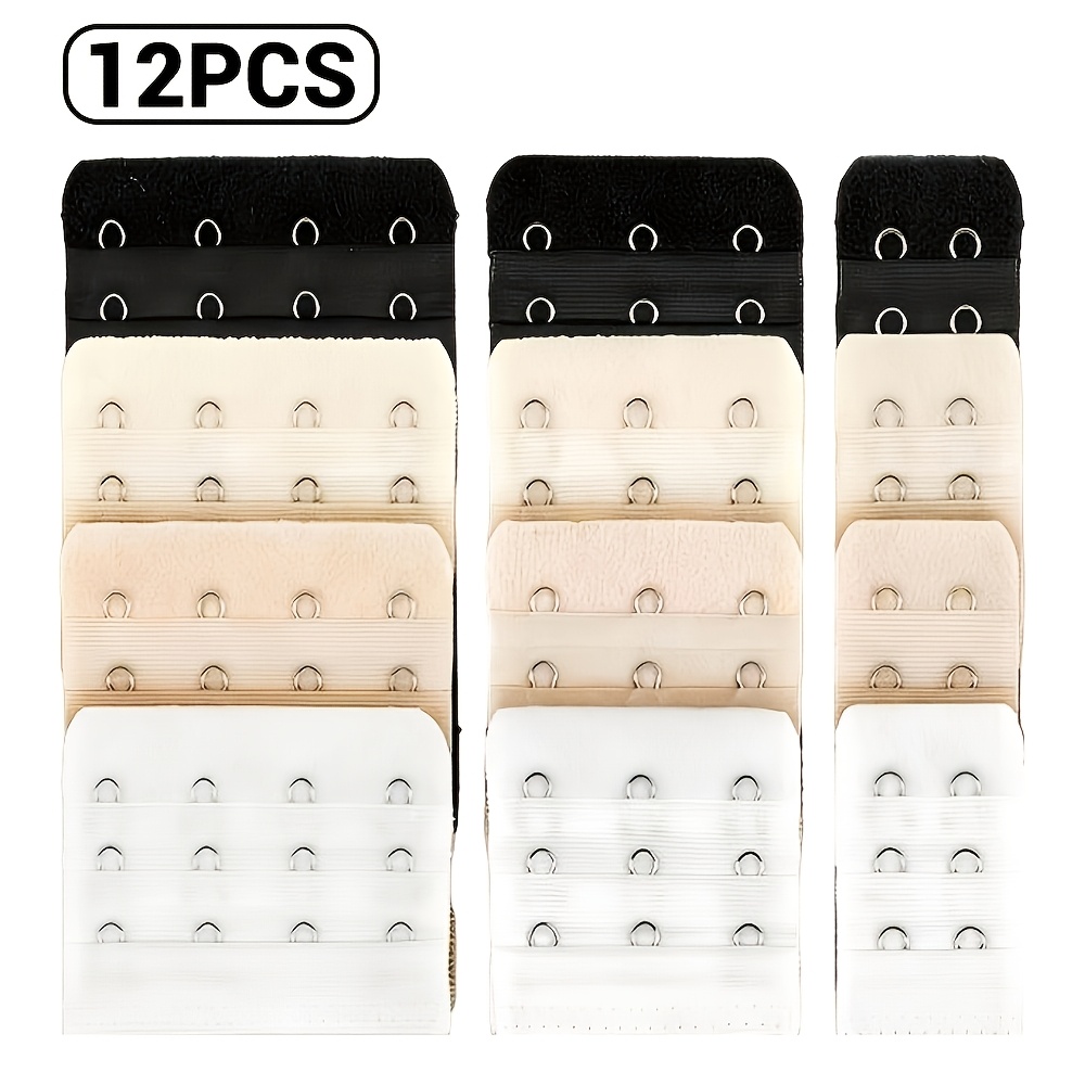 12 Elastic Bra Extenders, Bra Extension Clips, 2/3/4 Hooks, Adjustable Back Clasp, Bra Extender With Cord, Halloween Gift